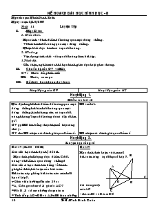 Giáo án Hình học 8 năm học 2007- 2008 Tiết 11 Luyện tập