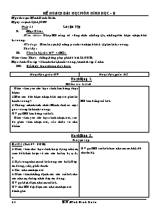 Giáo án Hình học 8 năm học 2007- 2008 Tiết 23 Luyện tập