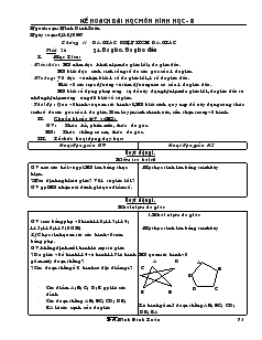 Giáo án Hình học 8 năm học 2007- 2008 Tiết  26 Đa giác, đa giác đều