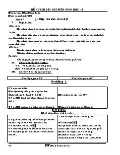 Giáo án Hình học 8 năm học 2007- 2008 Tiết 27 Diện tích hình chữ nhật