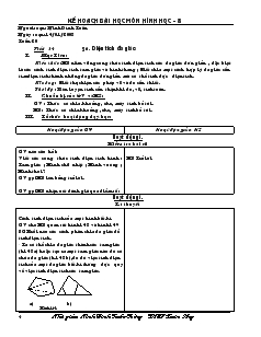 Giáo án Hình học 8 năm học 2007- 2008 Tiết 34 Diện tích đa giác