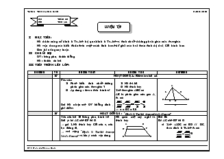 Giáo án Hình học 8 năm học 2007- 2008 Tiết 41 Luyện tập