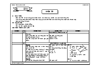Giáo án Hình học 8 năm học 2007- 2008 Tiết 62 Luyện tập