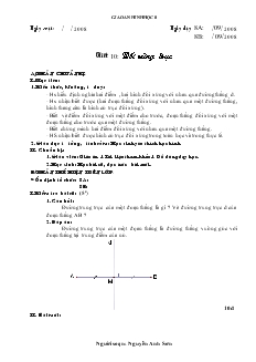 Giáo án Hình học 8 năm học 2008- 2009 Tiết 10: Đối xứng trục