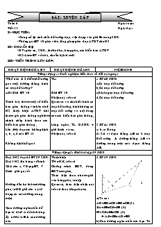 Giáo án Hình học 8 năm học 2008- 2009 Tiết 11 Luyện tập