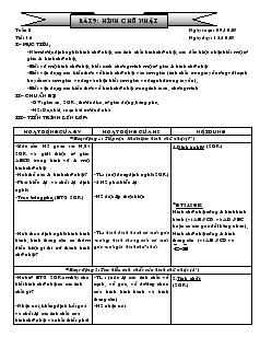 Giáo án Hình học 8 năm học 2008- 2009 Tiết 16 Bài 9 Hình Chữ Nhật