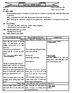 Giáo án Hình học 8 năm học 2008- 2009 Tiết 20 Bài 11 Hình Thoi