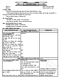 Giáo án Hình học 8 năm học 2008- 2009 Tiết 23 Luyện tập