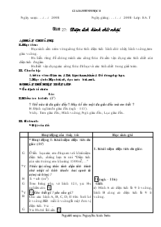 Giáo án Hình học 8 năm học 2008- 2009 Tiết 27: Diện tích hình chữ nhật