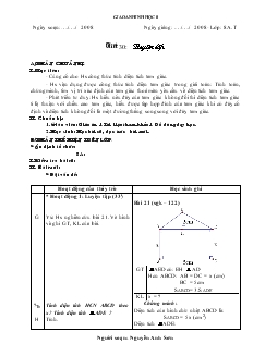 Giáo án Hình học 8 năm học 2008- 2009 Tiết 30: Luyện tập