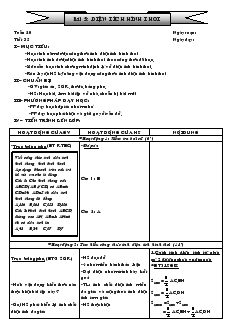 Giáo án Hình học 8 năm học 2008- 2009 Tiết 34 Bài 5 Diện tích hình thoi