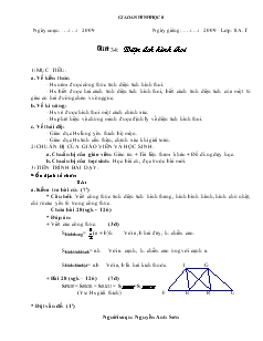 Giáo án Hình học 8 năm học 2008- 2009 Tiết 34: Diện tích hình thoi