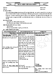 Giáo án Hình học 8 năm học 2008- 2009 Tiết 36 Bài 5 Diện tích đa giác