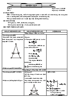 Giáo án Hình học 8 năm học 2008- 2009 Tiết 4 Luyện tập