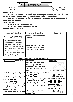 Giáo án Hình học 8 năm học 2008- 2009 Tiết 47 Luyện tập
