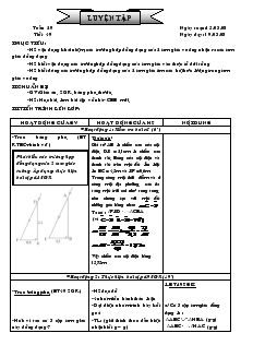 Giáo án Hình học 8 năm học 2008- 2009 Tiết 49 Luyện tập