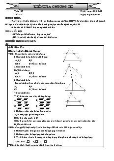 Giáo án Hình học 8 năm học 2008- 2009 Tiết 54 Kiểm tra chương III