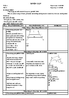 Giáo án Hình học 8 năm học 2008- 2009 Tiết 7 Luyện tập