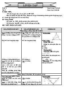 Giáo án Hình học 8 năm học 2008- 2009 Tiết 9 Luyện tập