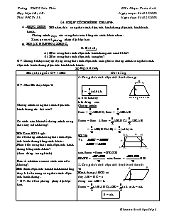 Giáo án Hình học 8 năm học 2009- 2010 Tiết 33 Diện tích hình thang