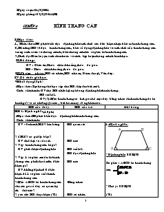 Giáo án Hình học 8 năm học 2011- 2012 Tiết 3 Hình Thang Cân