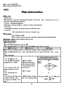 Giáo án Hình học 8 năm học 2011- 2012 Tiết 34 Diện tích hình thoi