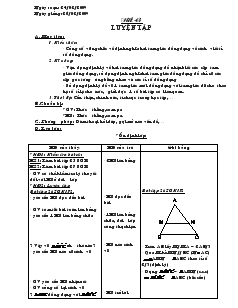 Giáo án Hình học 8 năm học 2011- 2012 Tiết 43 Luyện Tập