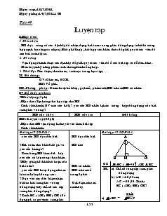 Giáo án Hình học 8 năm học 2011- 2012 Tiết 49 Luyện tập