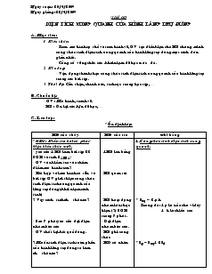 Giáo án Hình học 8 năm học 2011- 2012 Tiết 60 Diện tích xung quanh của hình lăng trụ đứng