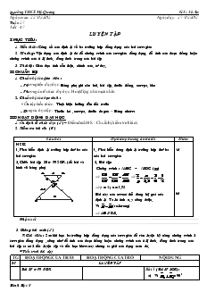 Giáo án Hình học 8 năm học 2011 – 2012 Tuần 27 Tiết 47 Luyện Tập