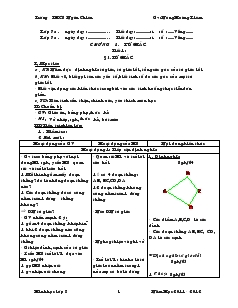 Giáo án Hình học 8 Tiết 1 Bài 1 Tứ Giác