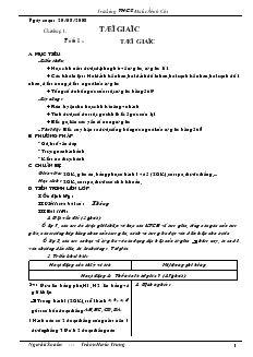 Giáo án Hình học 8 Tiết 1 Tứ Giác