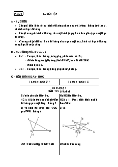 Giáo án Hình học 8 Tiết 11 Luyện tập