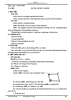 Giáo án Hình học 8 Tiết 12  Hình bình hành