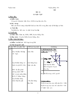 Giáo án Hình học 8 Tiết 15 Luyện Tập