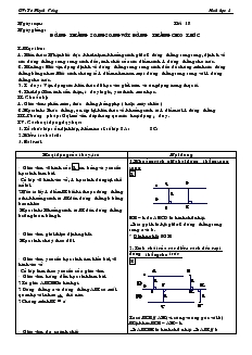 Giáo án Hình học 8 Tiết 18 Đường thẳng song song với đường thẳng cho trước