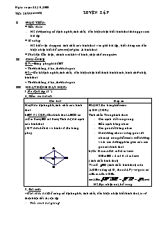 Giáo án Hình học 8 Tiết 20 Luyện Tập