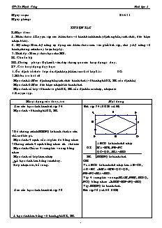 Giáo án Hình học 8 Tiết 21 Luyện Tập