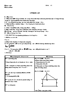 Giáo án Hình học 8 Tiết 32 Luyện Tập