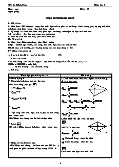 Giáo án Hình học 8 Tiết 35 Diện tích hình thoi