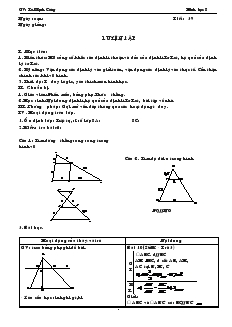 Giáo án Hình học 8 Tiết 39 Luyện Tập