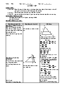 Giáo án Hình học 8 tiết 39 Luyện tập