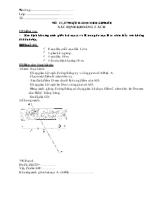 Giáo án Hình học 8 Tiết 42,43 Thực hành ngoài trời xác định khoảng cch