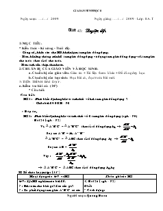 Giáo án Hình học 8 Tiết 43: Luyện tập