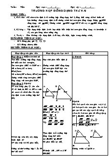 Giáo án Hình học 8 tiết 45 Trường hợp đồng dạng thứ hai