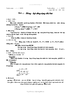 Giáo án Hình học 8 Tiết 45: Trường hợp đồng dạng thứ hai