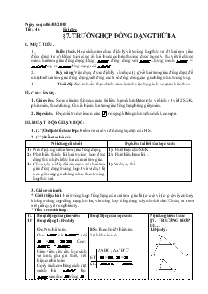 Giáo án Hình học 8 Tiết 46 Trường hợp đồng dạng thứ ba