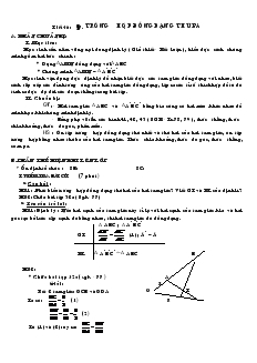 Giáo án Hình học 8 Tiết 46 Trường hợp đồng dạng thứ ba
