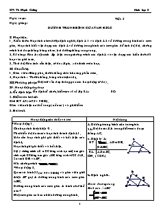 Giáo án Hình học 8 Tiết 5 Đường trung bình của tam giác