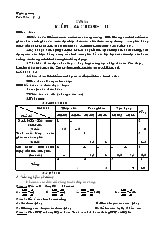 Giáo án Hình học 8 Tiết 54 Kiểm tra chương III